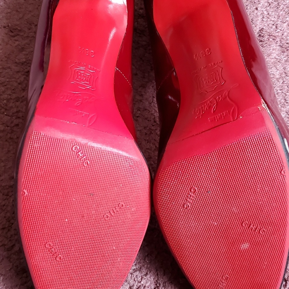 Christian Louboutin Oxblood Simple Pumps 100 38.5 - Picture 3 of 5
